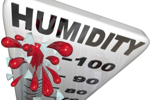Humidity Level Rate Rising 100 Percent Thermometer